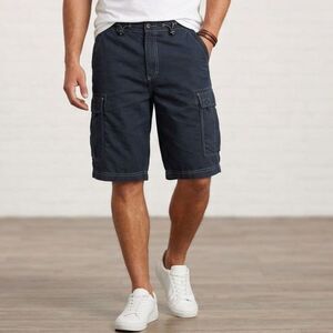 VTG Y2K Utility Men’s Lightweight Navy Blue Utility Cargo Casual Shorts Size 34